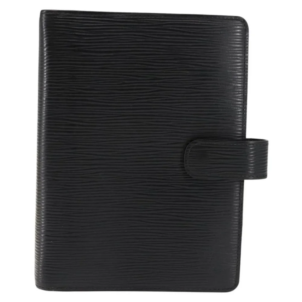 LOUIS VUITTON Epi Agenda MM Day Planner Cover Black R20042 LV Auth am9288